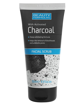 beauty formulas charcoal facial scrub 150ml
